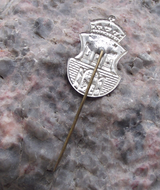 Vintage Poland Heraldic Polish City Town Crest Krakow Shield Pin Badge