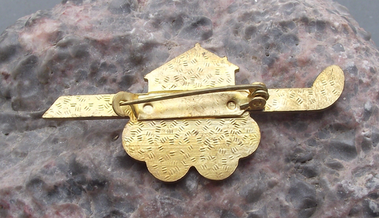 Vintage CSTV Administration Slovakia Liptovsky Mikulas Skiing Olympic Pin Badge - Badgecrazy