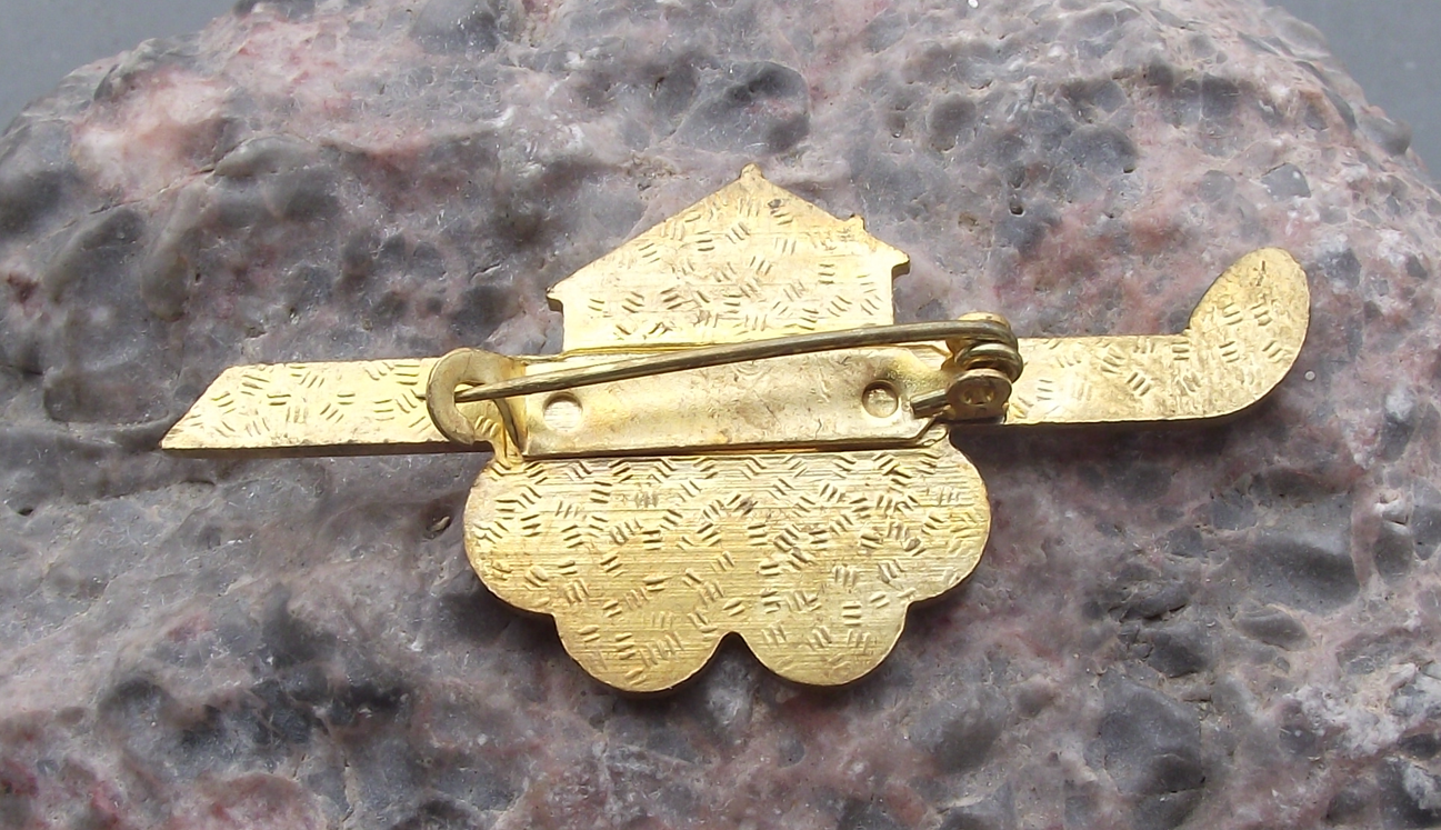 Vintage CSTV Administration Slovakia Liptovsky Mikulas Skiing Olympic Pin Badge - Badgecrazy