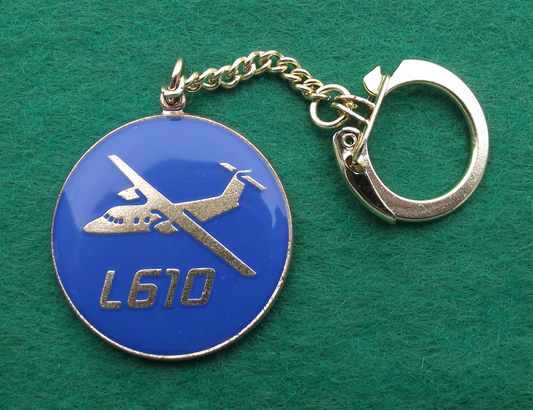 Vintage LET Aviation L-610 L610 Passenger Aircraft Omnipol Keychain Keyring