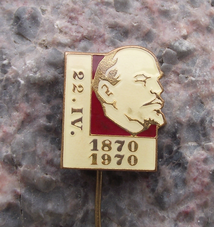 1970 Vladimir Lenin Birthday Birth Date 22 April 1870 Centenary Pin Badge