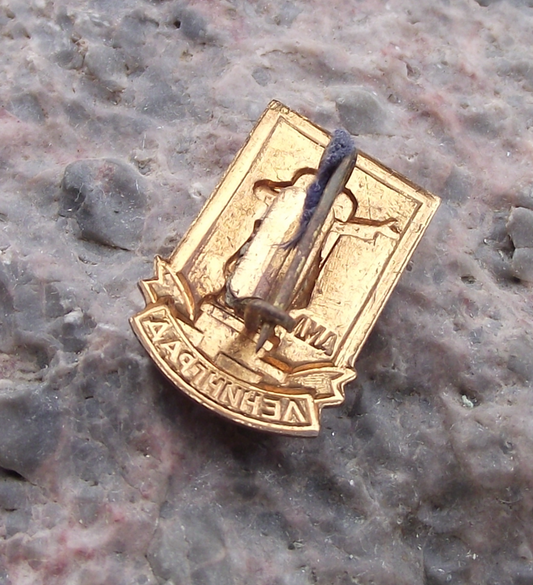 Vintage Leningrad St Petersburg Finland Station Lenin Statue Pin Badge