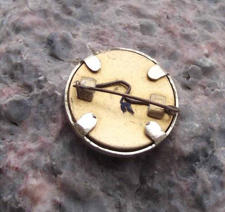Vintage Black Gold Lenin Head Profile Soviet Revolutionary Portrait Pin Badge
