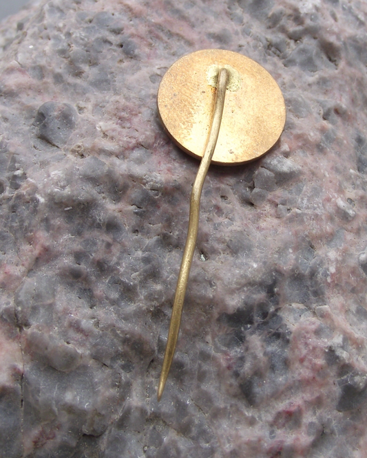 Vintage Lidice Village Rose Memorial Barbed Wire Fence Circle Pin Badge - Badgecrazy