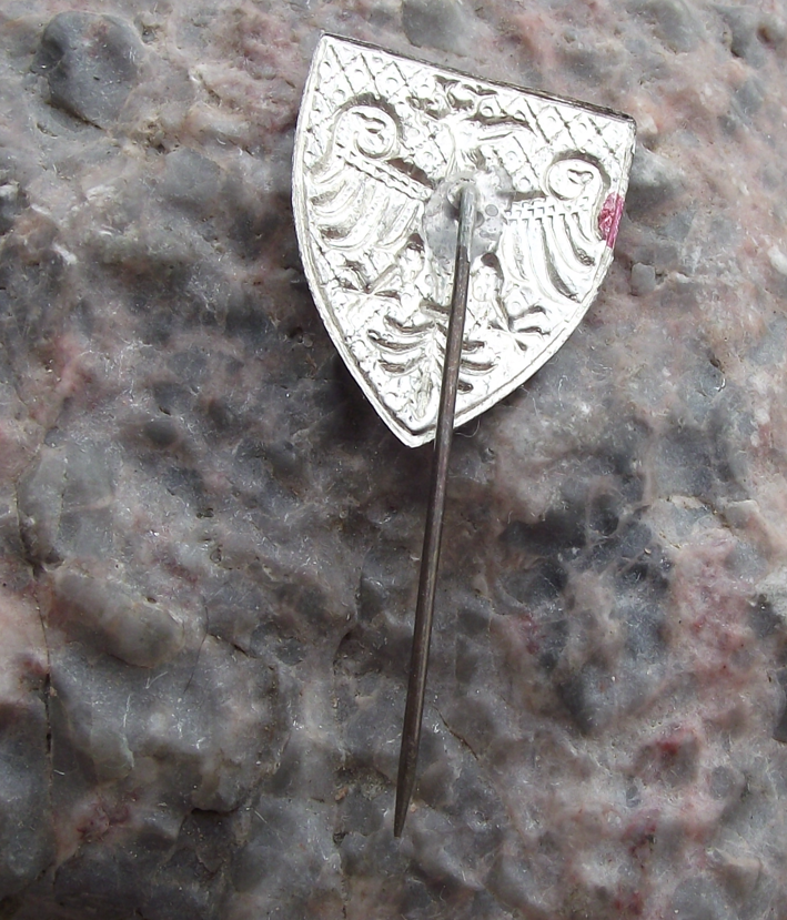 Vintage Poland Heraldic Polish City Wroclaw No Text Crest Shield Pin Badge - Badgecrazy