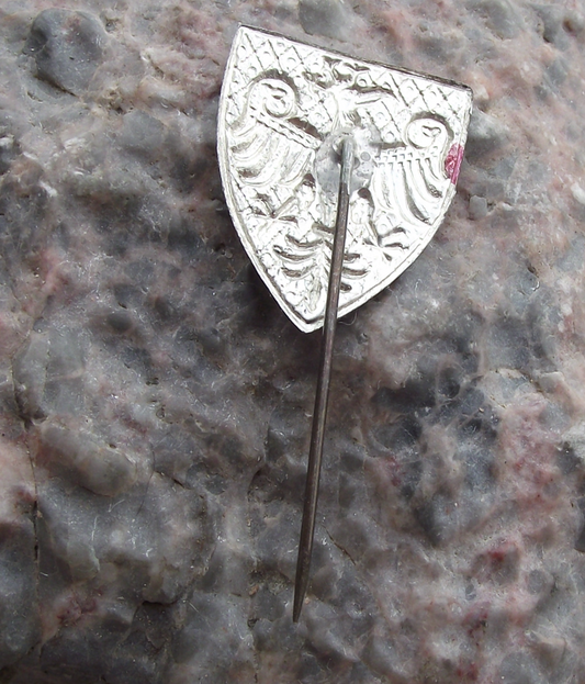 Vintage Poland Heraldic Polish City Wroclaw No Text Crest Shield Pin Badge