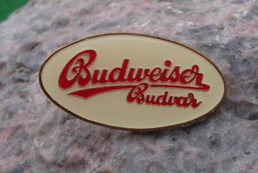 Budweiser Budvar Czech Brewery Lager Beer Advertising Logo Pin Badge