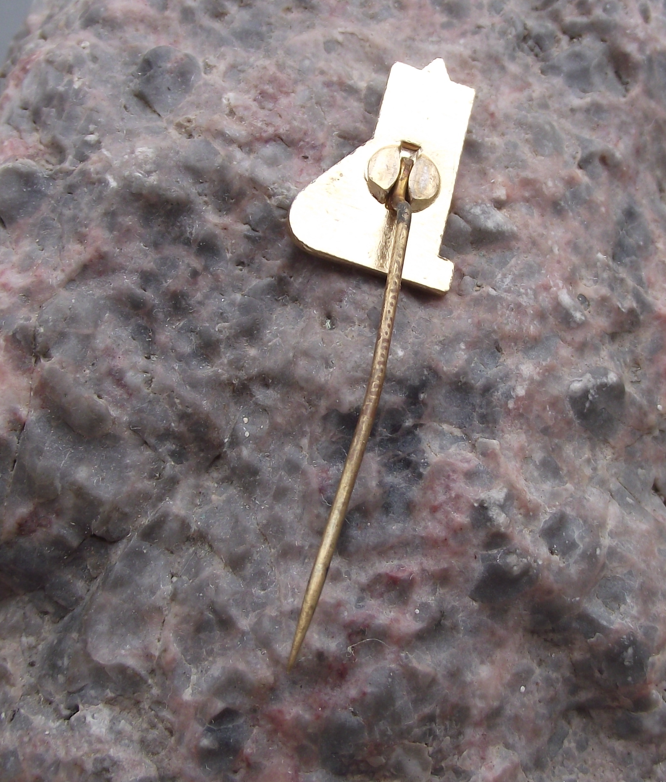 1963 Czech Mining National Miners Day Coal Mine Shaft Tower Pin Badge