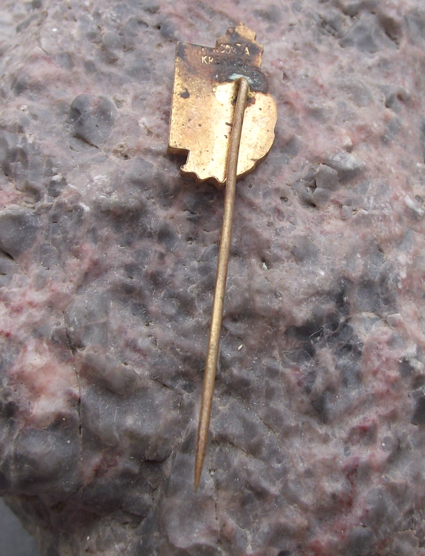 Vintage Mining National Miners Day Coal Mine Shaft Tower Pin Badge - Badgecrazy