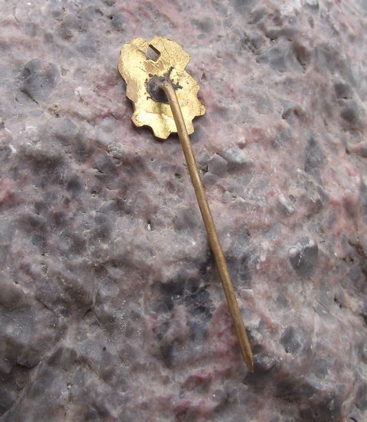 Vintage Pribram Ore Mines Crossed Hammers Logo Mining Hardware Pin Badge - Badgecrazy