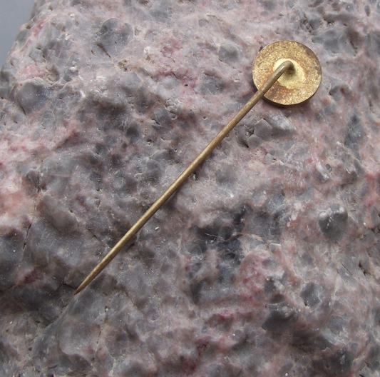 Vintage UDM Crossed Hammers Logo Mining Miners Company Pin Badge - Badgecrazy