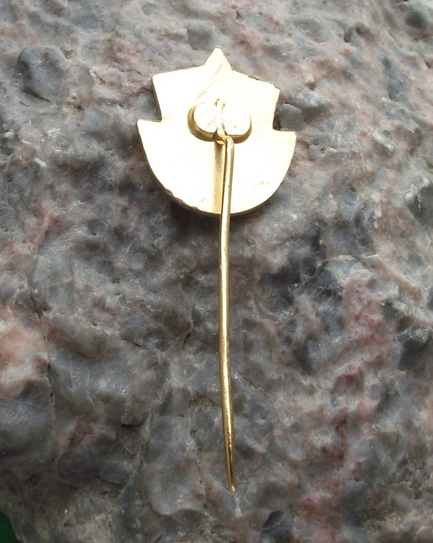 Vintage Mining Slogan BECOME A MINER Mine Cutting Disk Pin Badge