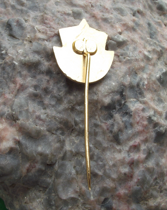 Vintage Mining Slogan BECOME A MINER Mine Cutting Disk Pin Badge