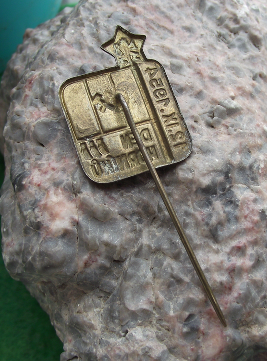 1954 National Miners Mine Workers Day Mining Crossed Hammers Logo Pin Badge