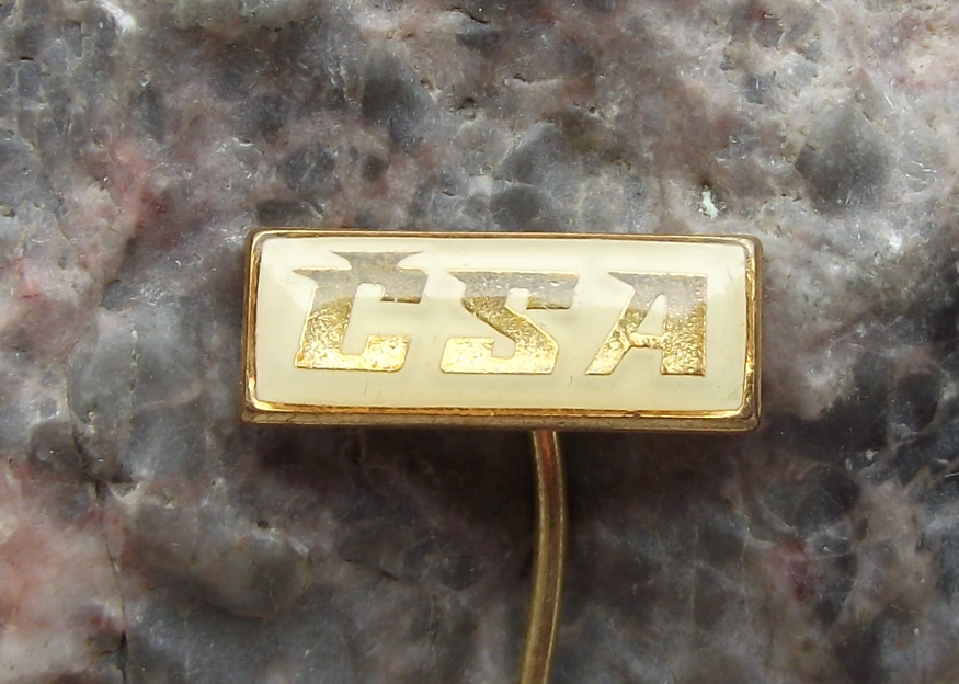Vintage CSA Czech Airlines Aircraft Logo Motif Aviation Pin Badge