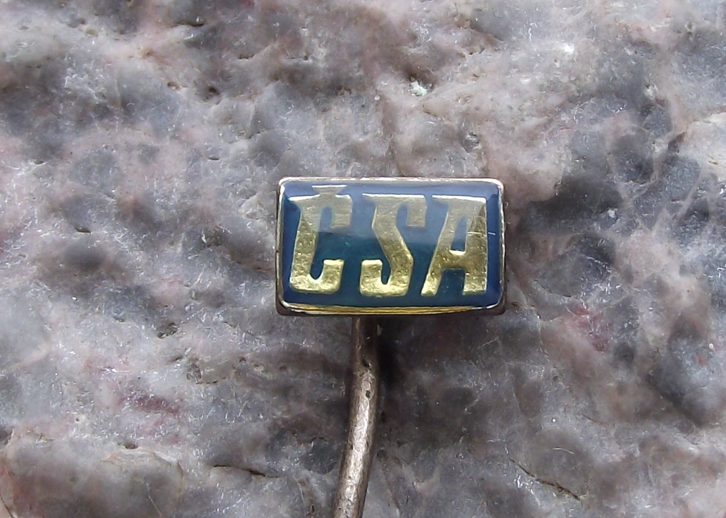 Vintage CSA Czechoslovakia Czech Airlines Small Logo Pin Badge