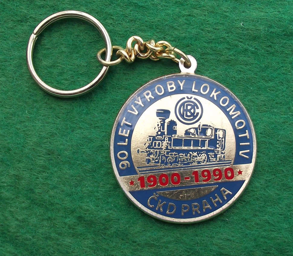 1990 CKD Engineering 90th Anniversary Train Locomotive Maker Keychain