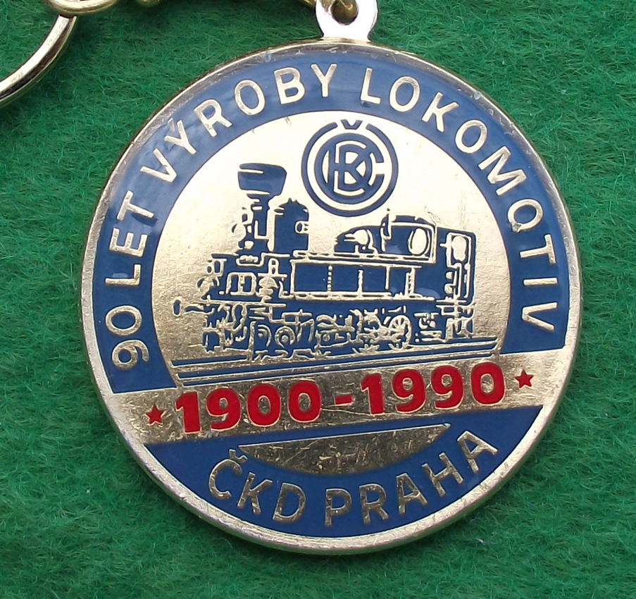 1990 CKD Engineering 90th Anniversary Train Locomotive Maker Keychain