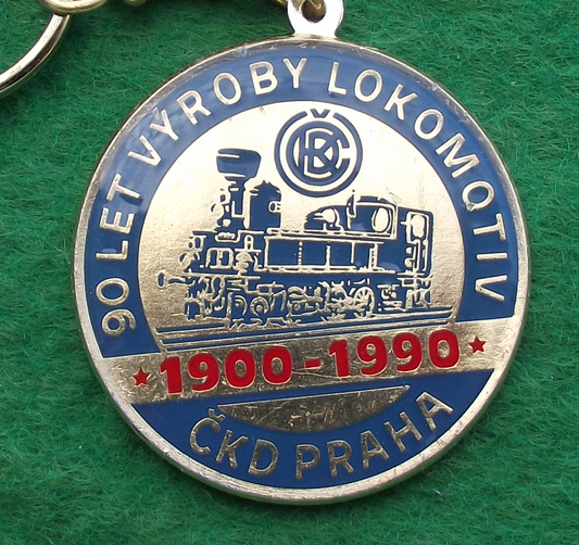1990 CKD Engineering 90th Anniversary Train Locomotive Maker Keychain - Badgecrazy