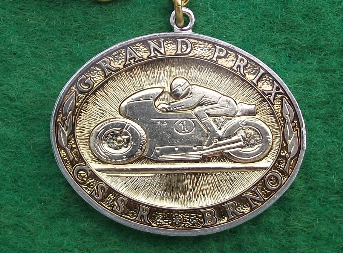 Vintage Grand Prix CSSR Brno MotoGP Motorbike Racing Circuit Keychain Keyring