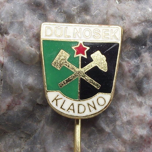 Vintage Dul Nosek Tuchlovice Kladno Black Coal Mines Ostrava Pin Badge