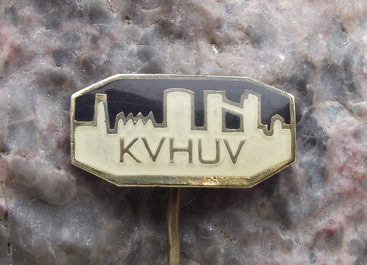 Vintage KVHUV Brown Coal Gas Processing Plant Czechoslovakia Pin Badge
