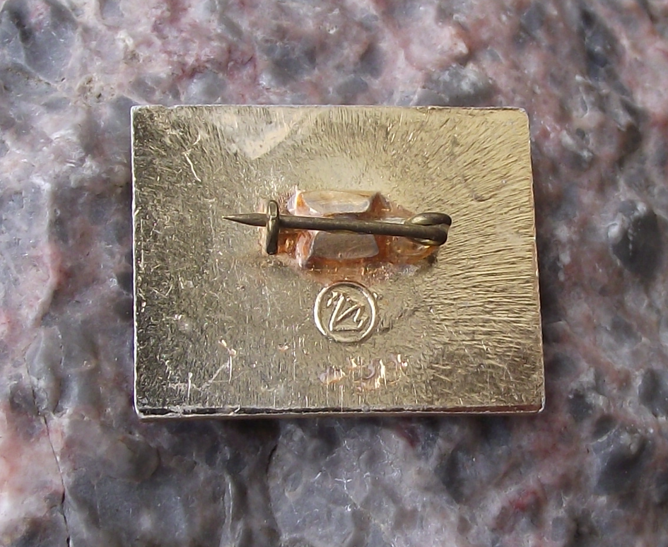 Vintage Vladimir Lenin Head on Red Soviet Flag Communist Leader Pin Badge