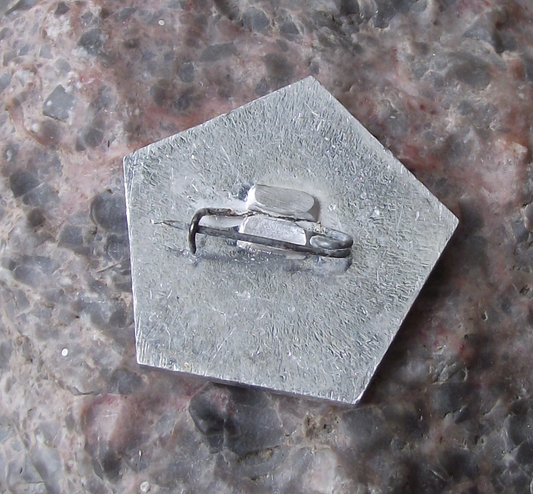 Vintage Vladimir Lenin Head Communist Leader on Pentagonal Pin Badge