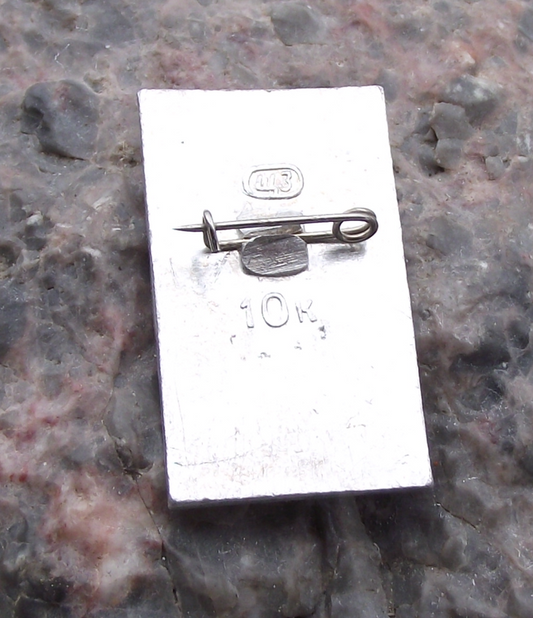 Vintage Lenin Birthplace Ulyanovsk Communist Monument Statue Pin Badge