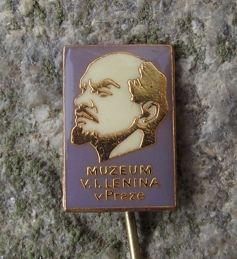 Vintage Former Vladimir Lenin Museum Prague Czechoslovakia Tourist Pin Badge