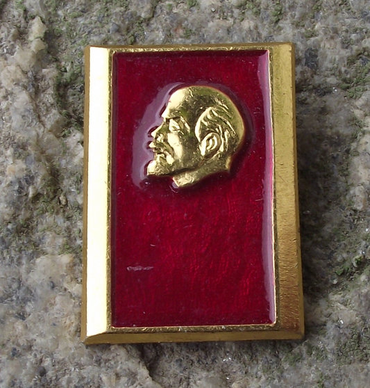 Vintage Vladimir Lenin Soviet Union Russia Face Profile Russian Tablet Pin Badge