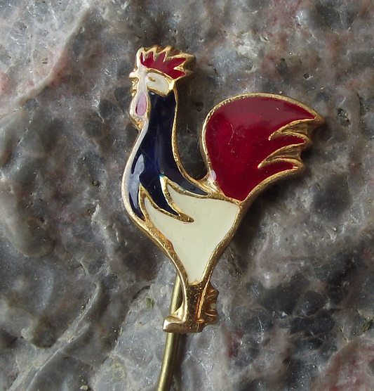 Vintage Male Chicken Rooster Cockrel Farming Bird Pin Badge