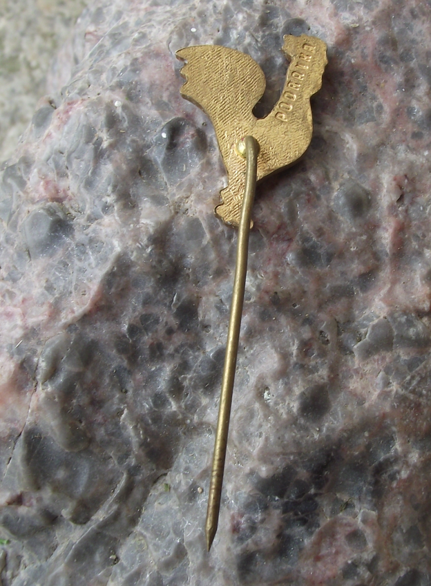 Vintage Male Chicken Rooster Cockrel Farming Bird Pin Badge