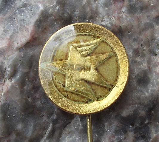 Vintage Bulgaria National Airlines Tabso Balkan Aircraft Bird Motif Pin Badge
