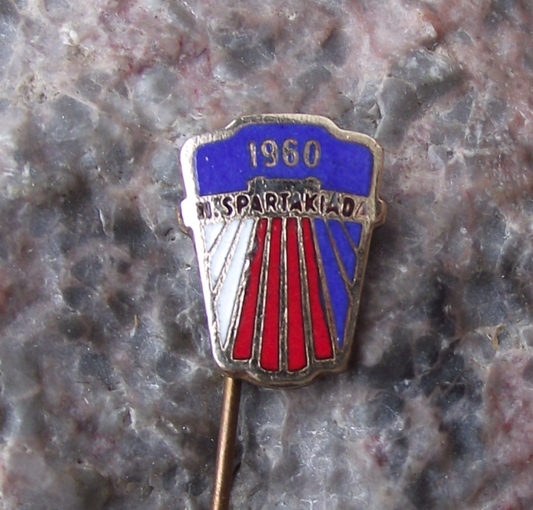 1960 Spartakiad Mass Gymnastics Event Prague National Celebration Pin Badge - Badgecrazy