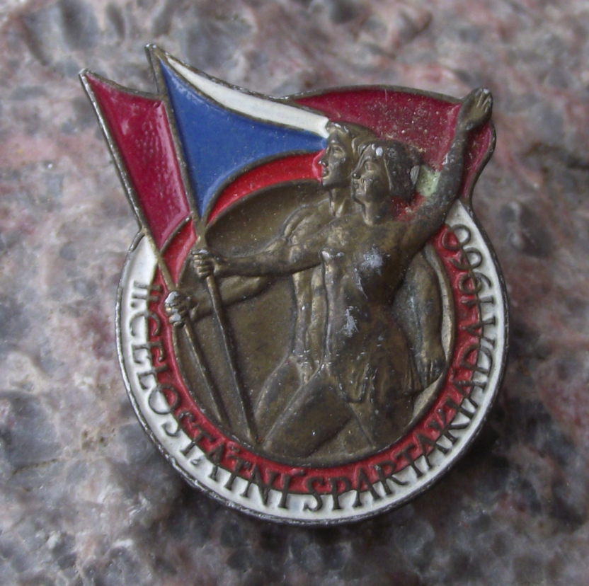 1960 2nd All State Spartakiad Mass Gymnastics Event Czechoslovakia Pin Badge