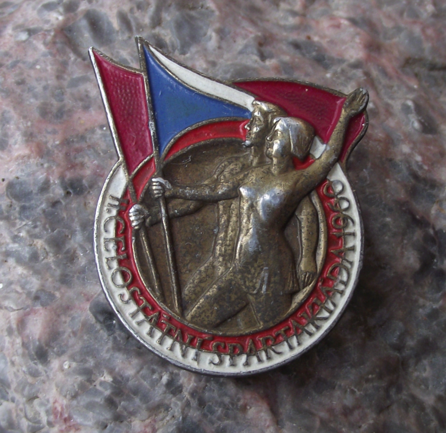 1960 2nd All State Spartakiad Mass Gymnastics Event Czechoslovakia Pin Badge