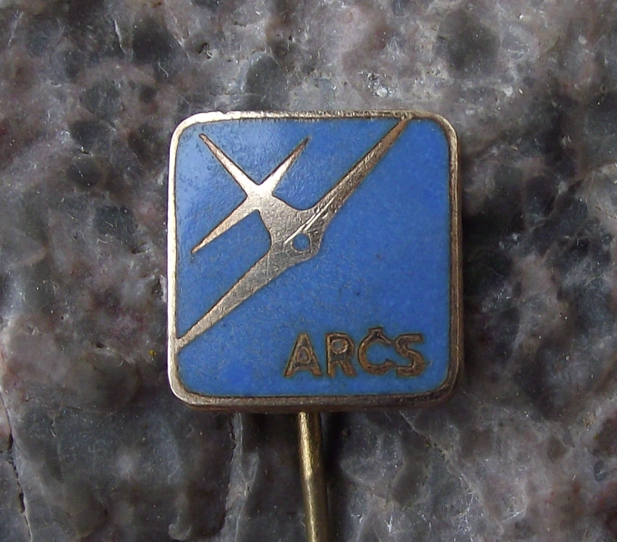 Vintage Czechoslovakia Aeroklub ARCS Pilots Flying Club Pin Badge