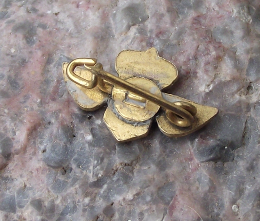 Vintage Enamel KLM Dutch Airlines Winged Crown Logo Brooch Pin Badge - Badgecrazy