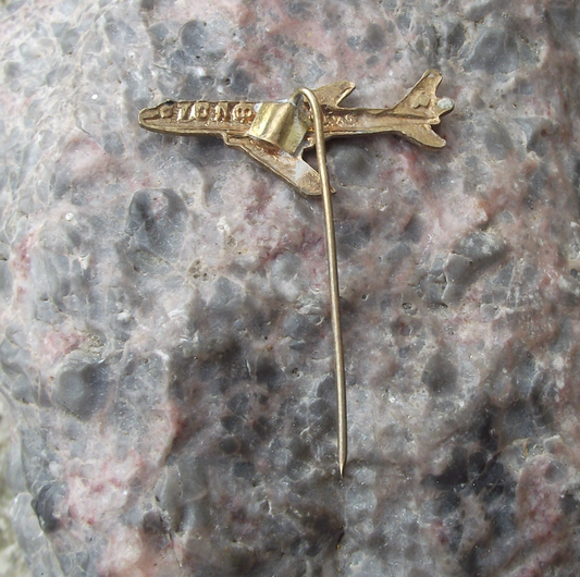 Vintage Soviet Aeroflot Airlines Tupolev Tu-104 Jet Aircraft Pin Badge - Badgecrazy