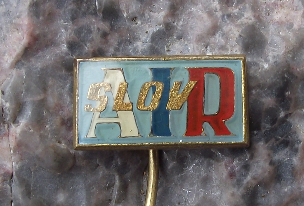 Vintage Slov Air Slovakia National Airline Czechoslovakia Pin Badge