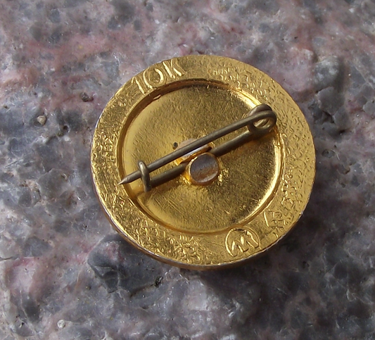 Vintage Bearded Vladimir Lenin Head Soviet Union Russia Circle Pin Badge