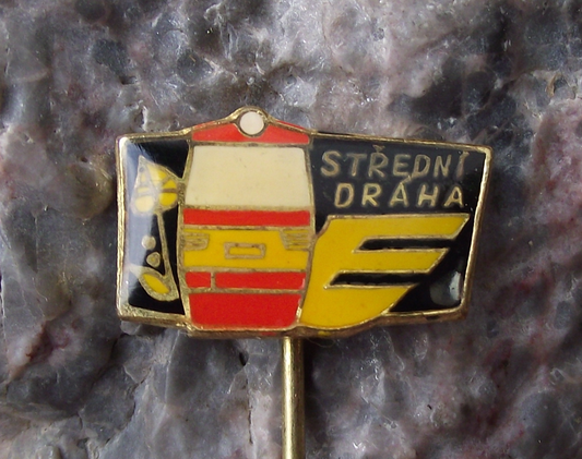 Vintage CSD Czech Central Region State Railways Steam Train Rail Pin Badge - Badgecrazy