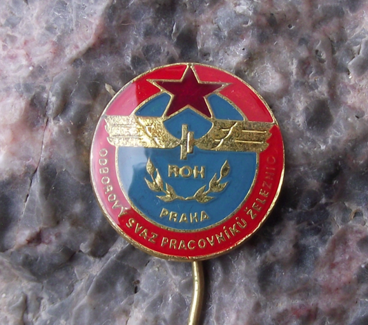 Vintage Czechoslovakia Railway Workers Trade Union Pin Badge - Badgecrazy