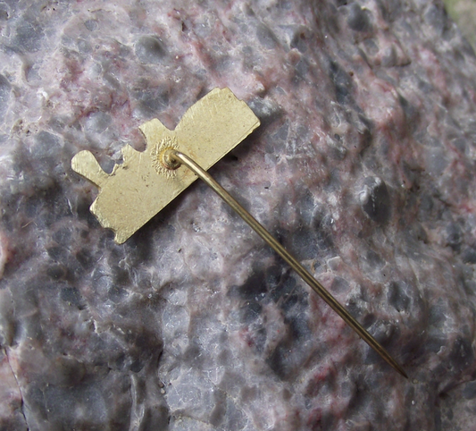 Vintage CSD Czech Railway Golden Steam Locomotive Train Pin Badge - Badgecrazy