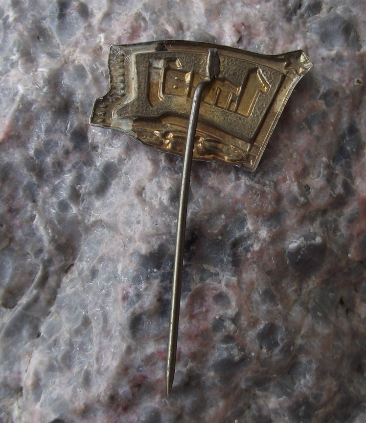 Vintage Czechoslovakia May Day Celebration Maj 1 Red Flag Pin Badge