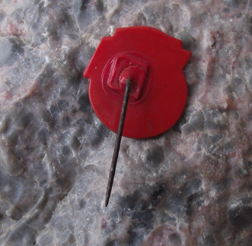 1935 Czechoslovakia May Day Celebration Hammer Sickle Red Flags Pin Badge