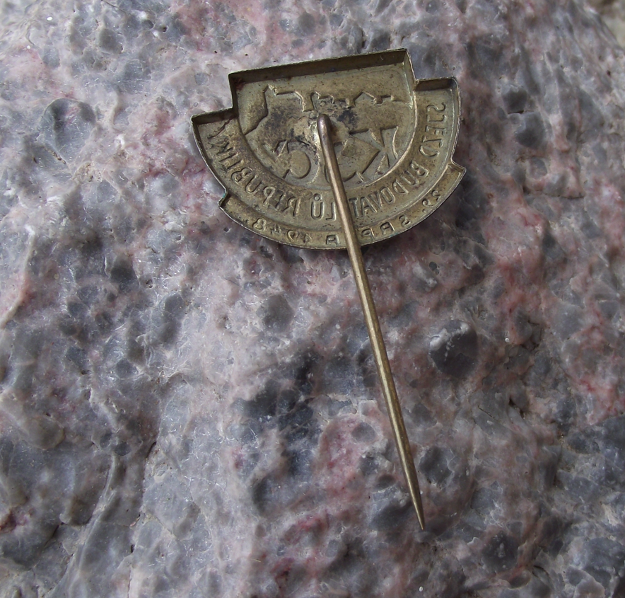 1948 KSC Czechoslovakia Communist Party First Republic Congress Pin Badge - Badgecrazy