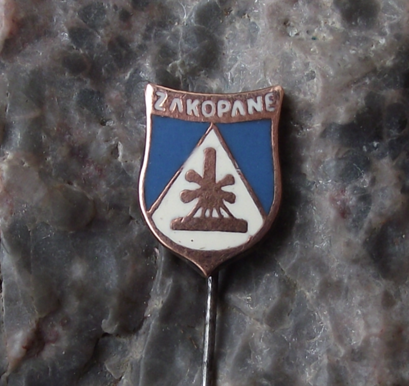 Vintage Zakopane Poland Heraldic Crest Small Polish Shield Enamel Pin Badge