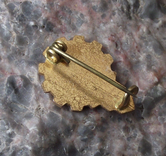Vintage Czechoslovakia Social Democratic Party Wheat Logo Brooch Pin Badge - Badgecrazy